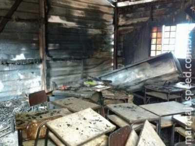 Aluno de 9 anos é suspeito de incendiar escola