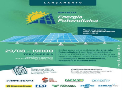 Convite Evento Energia Fotovoltaica - MARACAJU