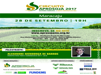 Acontece nesta quinta-feira o Circuito Aprosoja etapa Maracaju