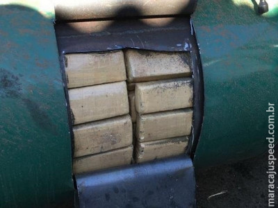 Homem é preso com maconha e cocaína em tanque de caminhão