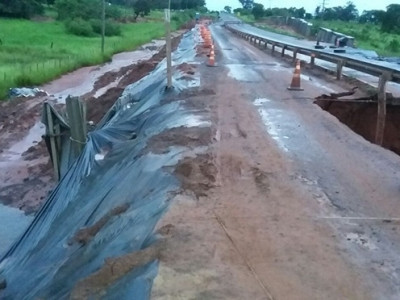 MS-338 em Santa Rita do Pardo volta a ser interditada