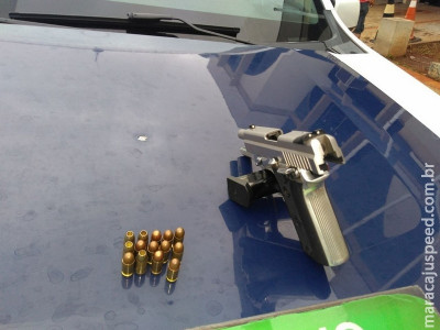Homem é preso com pistola e munições após briga em Campo Grande