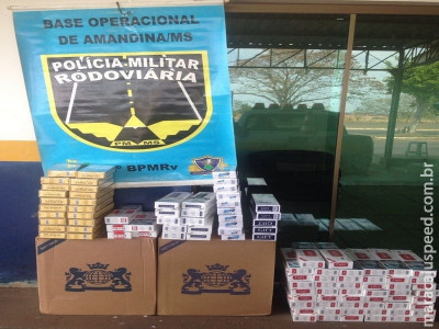 Polícia apreende carga de cigarros contrabandeados