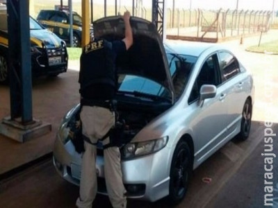 Carro roubado em MT é recuperado no MS