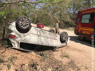 Jovem desvia de cervo na pista e se envolve em acidente