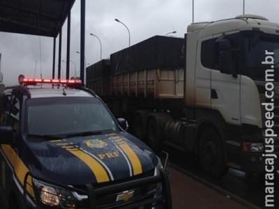 Carreta roubada em Goiás é recuperada pela polícia em MS