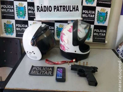 Dupla é presa em Dourados com pistola 9mm