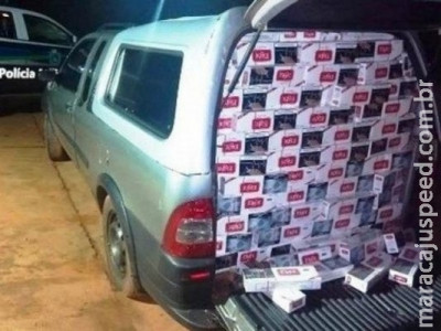 Homem é preso com picape “recheada” de cigarros paraguaios