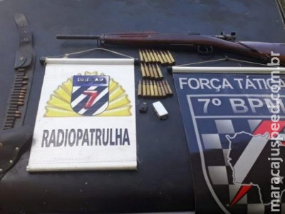 Dono de motel é preso com fuzil e munições de grosso calibre