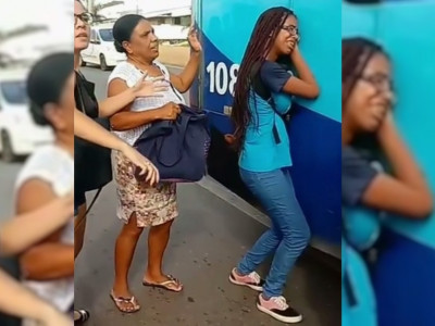 Estudante fica com braço preso e é arrastada por ônibus