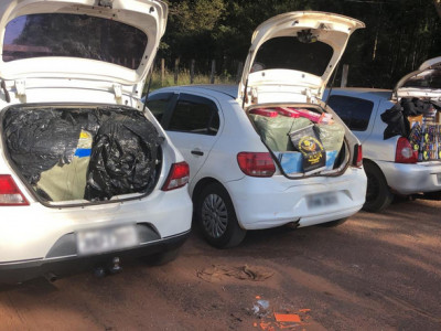 Mais três veículos carregados com mercadorias contrabandeadas do Paraguai foram apreendidos pelo DOF