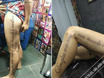 Tatuagem romântica com erros de português viraliza no Twitter