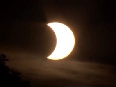 Veja imagens do eclipse no MS