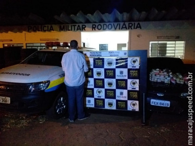 PMR encontra "mocó" em automóvel com 34kg de droga