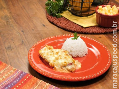 Frango ao forno com requeijão