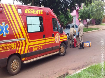 Mulher sofre fratura em acidente na Rua Cuiabá