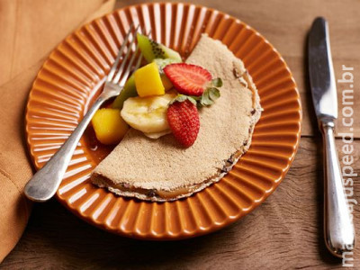 Tapioca de café com doce de leite