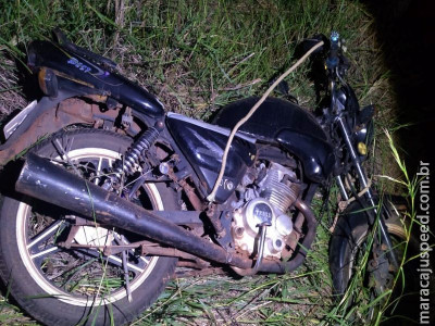 Polícia Militar recupera moto furtada em Nioaque