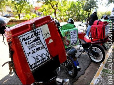 Entregadores de aplicativo param para cobrar mais proteção