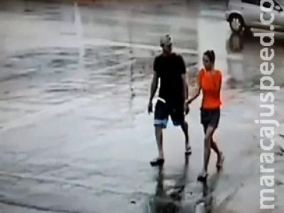 Câmeras de segurança flagram furto de carro em Dourados