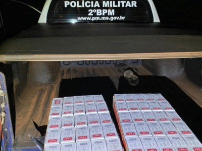 PM apreende 50 pacotes de cigarros na BR-158