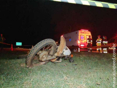 Homem morre após acidente de moto na BR-163