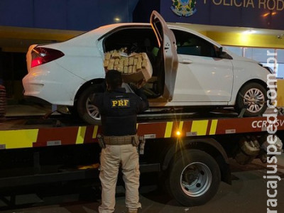 PRF apreende 378,5 Kg de maconha em Eldorado (MS) 