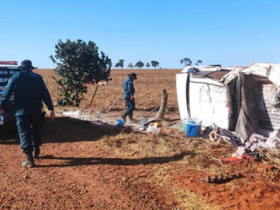 Capotamento deixa duas crianças com traumatismo craniano 