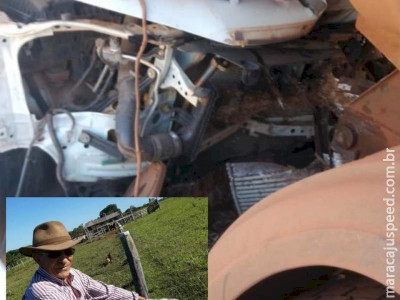 Fazendeiro morre após bater Hilux em carreta parada em MS 