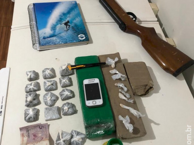 PM apreende jovem com droga em Vicentina