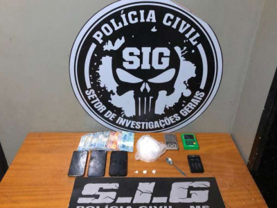 Traficante é preso com cocaína em Aparecida do Taboado 