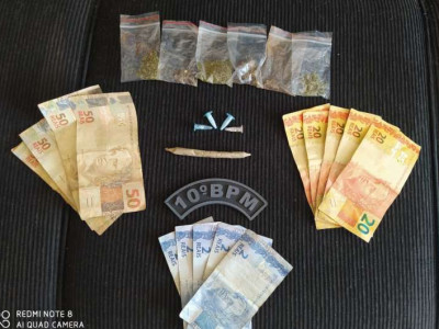 Após tentativa de fuga, dupla é presa com drogas e dinheiro