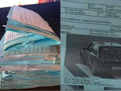 Motorista recebe mais de 70 multas por carro vendido há 5 anos