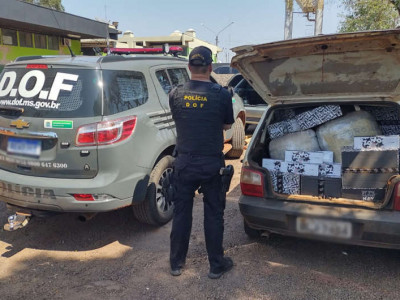 Veículos "recheados de contrabando" são apreendidos pelo DOF 