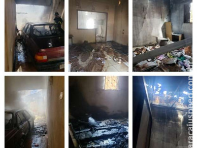 Filha perde o pai e incendeia própria casa em Três Lagoas