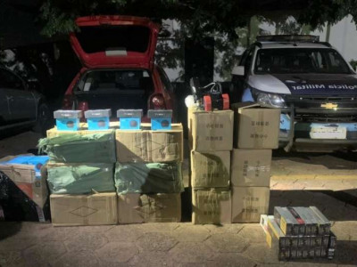 Veículo com mercadorias contrabandeadas é apreendido na MS-386