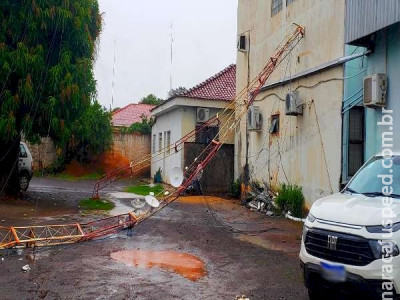 Ventania passou de 100 km/h no interior de MS