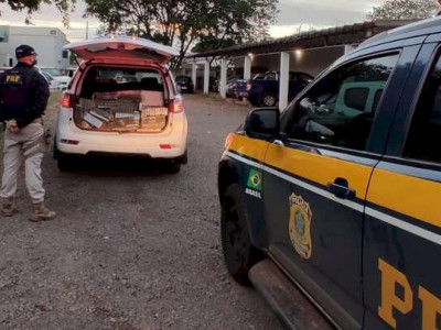 Após tiro em pneu, traficante abandona SUV carregado com maconha