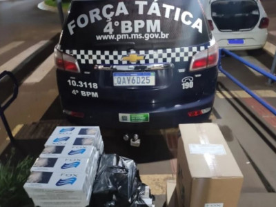 Cigarros e produtos de descaminho são apreendidos