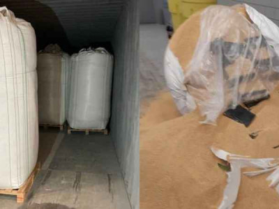 Cocaína paraguaia de 313 milhões de euros é apreendida em sacos de soja na Holanda