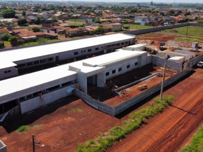 Nova sede do DOF em Dourados está com metade da obra concluída