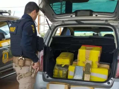 Traficante é preso a caminho de SP com 199 quilos de maconha