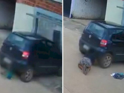 Bebê de 1 ano é atropelado acidentalmente pelo pai em Goiás