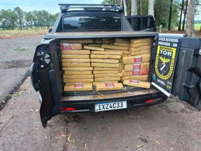 Jovem é flagrado com quase 1 tonelada de droga na MS-164 