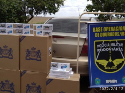 Polícia apreende carga de contrabando na MS-379