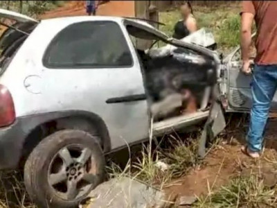 Três ocupantes de carro com placas de MS morrem em acidente