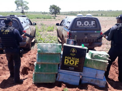 Apreensões de cocaína aumentam mais de 1.100% em Mato Grosso do Sul