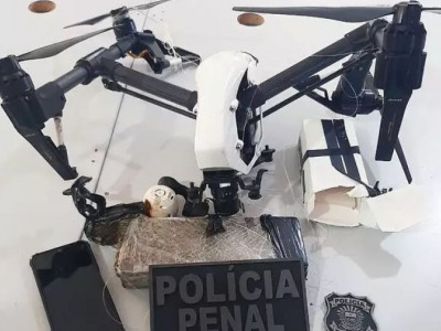Drone é abatido com maconha que seria arremessada em presídio