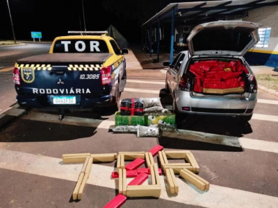 Polícia apreende veículo com 653 quilos de maconha na MS-164