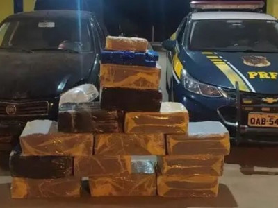 Traficante é preso com 313 quilos de maconha após perseguição